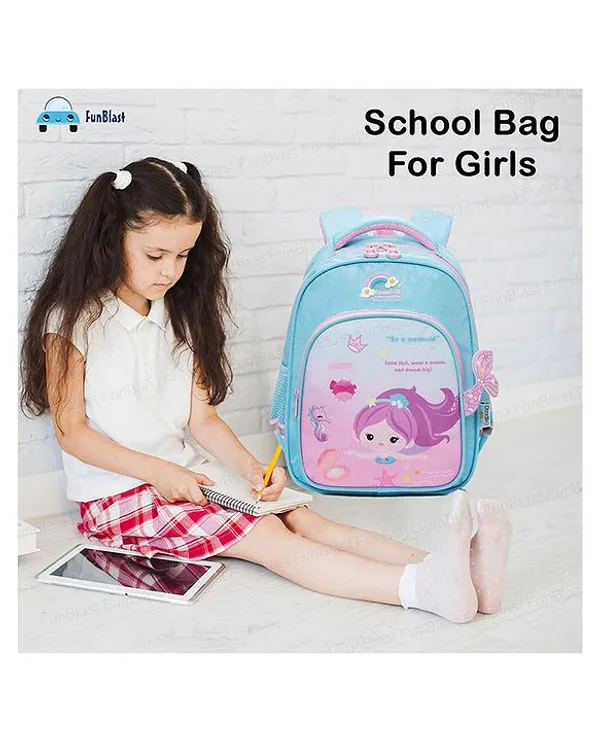 Mermaid_Wishes_Lightweight_Kids_Backpack_12.6-Inch_Multi-Pocket_Bag_For_Girls_(Ages_510)_Spine-Friendly,_Waterproof_&_Cute