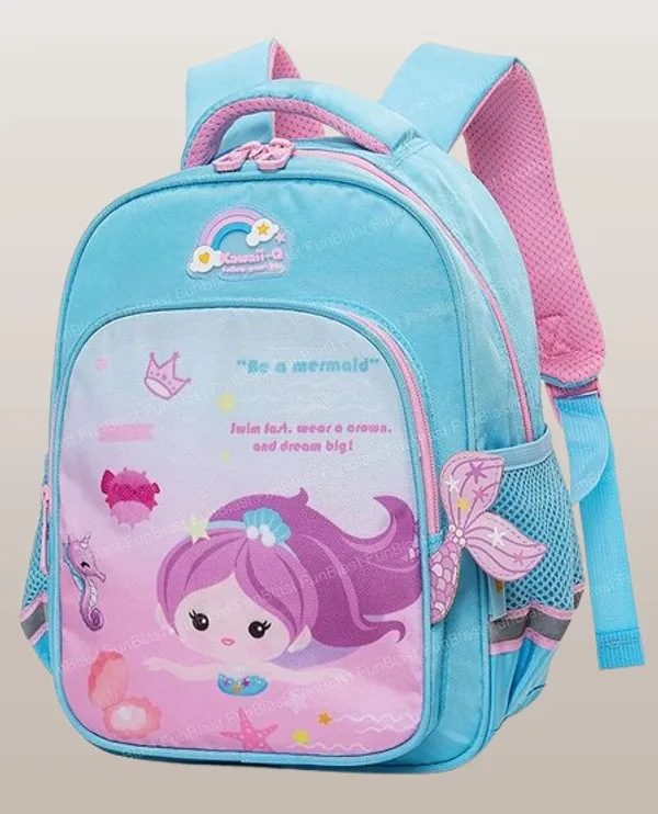 Mermaid_Wishes_Lightweight_Kids_Backpack_12.6-Inch_Multi-Pocket_Bag_For_Girls_(Ages_510)_Spine-Friendly,_Waterproof_&_Cute