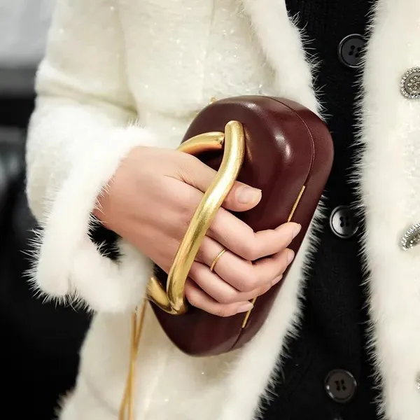 Celebrity_Style_Zara-Inspired_Glossy/_Matte_Acrylic_Clutch_|_Golden_Curve_Design