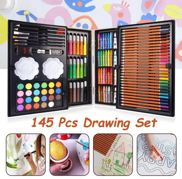 145Pcs_Big_Art_Painting_Trunk_All-In-One_Painting_&_Drawing_Kit_For_Kids_&_Adults