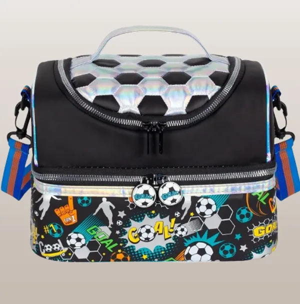 Luxury_Black_Football_Vest_Multipurpose_Double_Decker_Insulated_Lunch_Bag_For_Kids_Spacious,_Stylish_&_Super_Cool