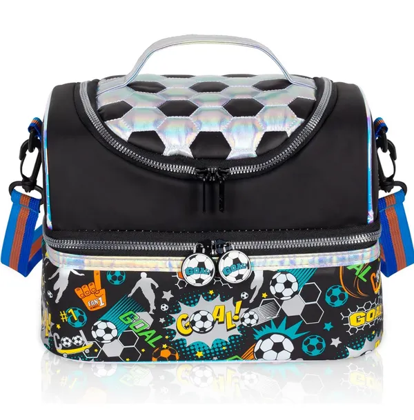 Luxury_Black_Football_Vest_Multipurpose_Double_Decker_Insulated_Lunch_Bag_For_Kids_Spacious,_Stylish_&_Super_Cool