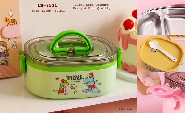 Brunch_Munch_Thermal_Lunch_Box_800Ml_Microwave-Safe_Unicorn_&_Dino_Print_With_Fork_&_Spoon