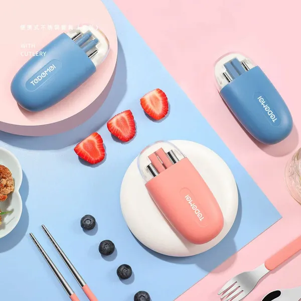 Tedemei_Cute_Travel_Cutlery_Set_Peach_Kawaii_Portable_Utensil_Kit_Sus304_Stainless_Steel