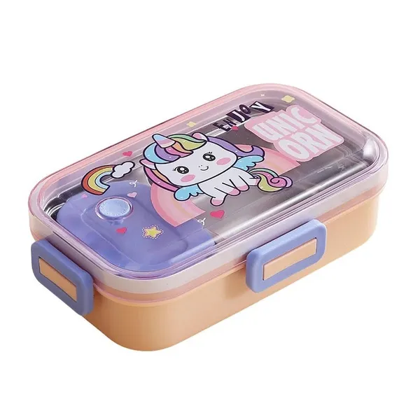 Snack_Stash_Lunch_Box_700Ml_2_Partition_Stainless_Steel_With_Spoon_&_Mini_Container_Dino,_Space_&_Unicorn_Prints_Bpa-Free