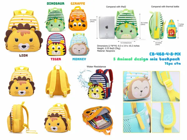 Dino_Jungle_Joy_Animal_Plush_Backpacks_Dino_Washable_&_Lightweight_Bags_For_Toddlers_(Ages_2-_6)