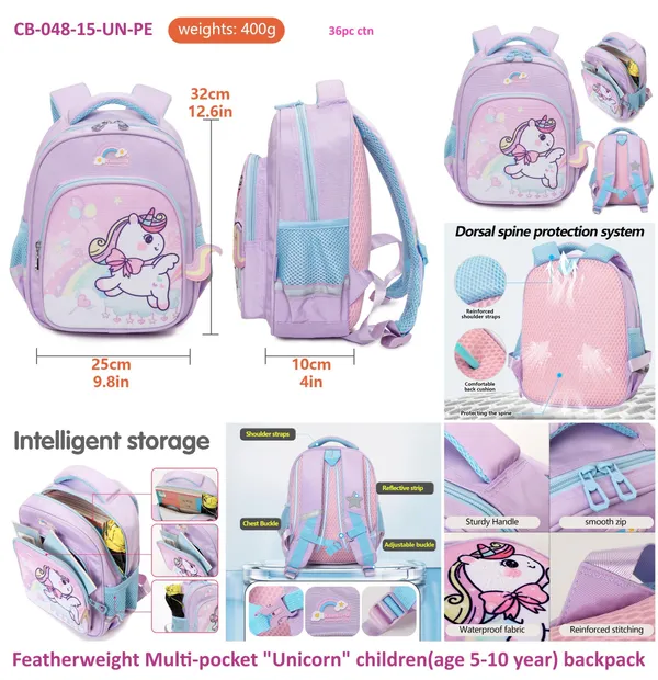Rainbow_Prance_Unicorn_Backpack_12.6-Inch_Lightweight_Bag_For_Girls_(Ages_510)_Waterproof,_Multi-Pocket_&_Spine-Support