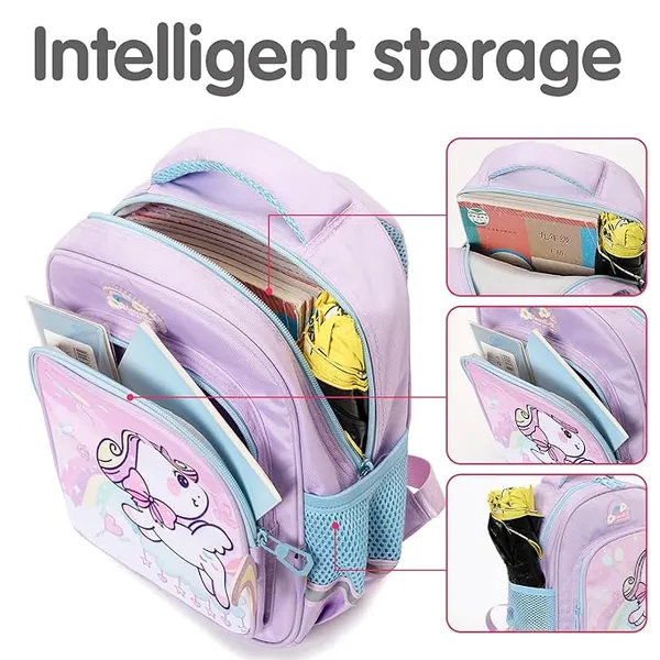 Rainbow_Prance_Unicorn_Backpack_12.6-Inch_Lightweight_Bag_For_Girls_(Ages_510)_Waterproof,_Multi-Pocket_&_Spine-Support
