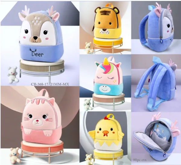 Snuggle_squad_Plush_Animal_Backpacks_Soft,_Washable_Bags_For_Kids_(Ages_26)_Deer,_Unicorn,_Cat,_Lion_&_Chick_Designs