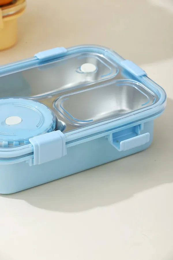 3-Slot_Stainless_Steel_Lunch_Box_750Ml_With_Soup_Bowl_Leak-Proof,_Durable_&_Colourful_Bento_For_Kids_&_Adults