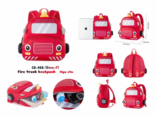 Vroom_Vibe_Car_Face_Backpack_Cartoon_Preschool_Bag_For_Boys_&_Girls_Lightweight_Travel_&_Nursery_Bag_(Ages_26)