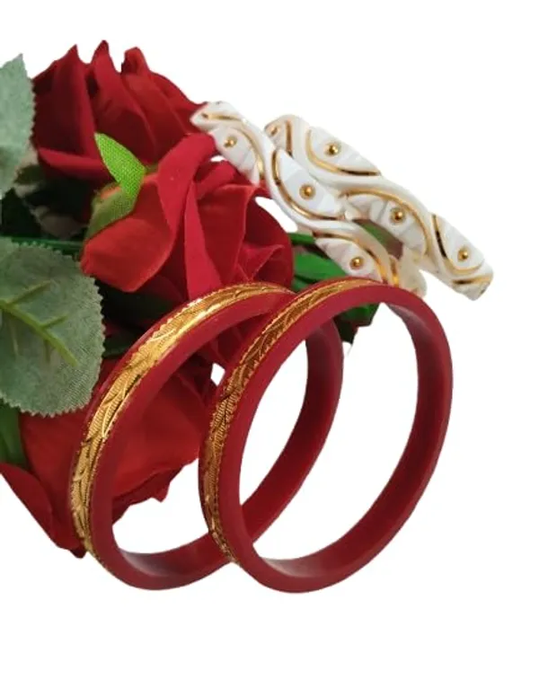 Purabi_Jewels_Gold_Plated_Sankha_Pola_Bengali_Bridal_Bangles_Set_For_Women_Traditional_Shakha_Pola_Chura_With_White_Red_Kaju_Design_Bangles_Wedding_Jewelry_For_Married_Women_Handmade_Conch_Shell_Pola_Set