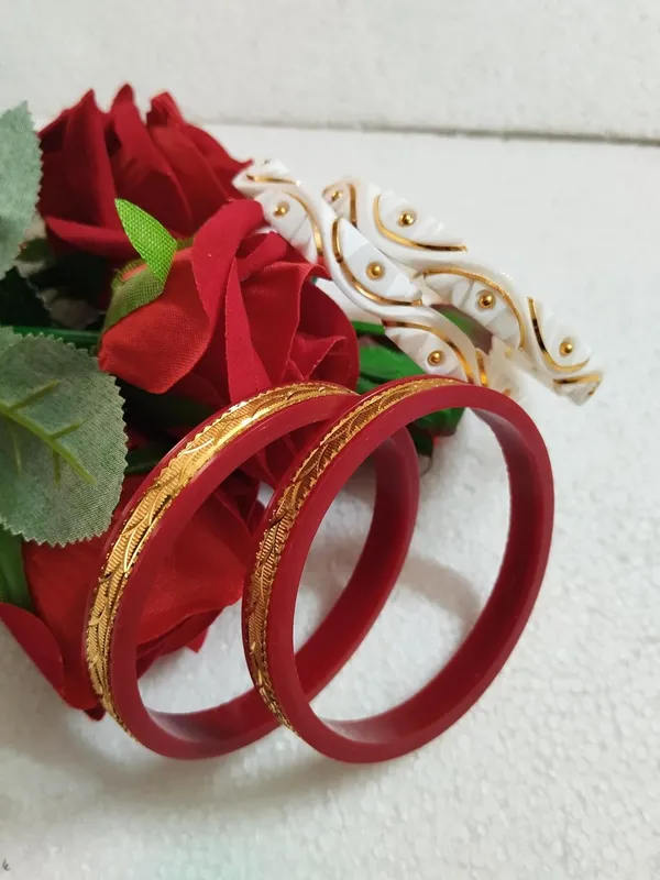 Purabi_Jewels_Gold_Plated_Sankha_Pola_Bengali_Bridal_Bangles_Set_For_Women_Traditional_Shakha_Pola_Chura_With_White_Red_Kaju_Design_Bangles_Wedding_Jewelry_For_Married_Women_Handmade_Conch_Shell_Pola_Set