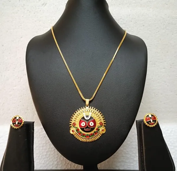 Gold_Plated_Lord_Jagannath_Handcrafted_Multicolour_Pendant_With_Chain_Necklace_With_Matching_Earrings_For_Women_Girls_Lord_Jagannath_Trending_Meenakari_Work_Jewellery_Set_Spiritual_Hindu_God_Jewellery_For_Temple_Pooja_Gifting