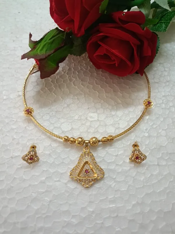Purabi_Jewels_Traditional_Gold_Plated_American_Diamond_Hasli_Choker_Necklace_Set_With_Earrings_For_Women_Triangle_Design_Ethnic_Cz_Bridal_Jewellery_Set_For_Weddings_Festive_Party_Wear
