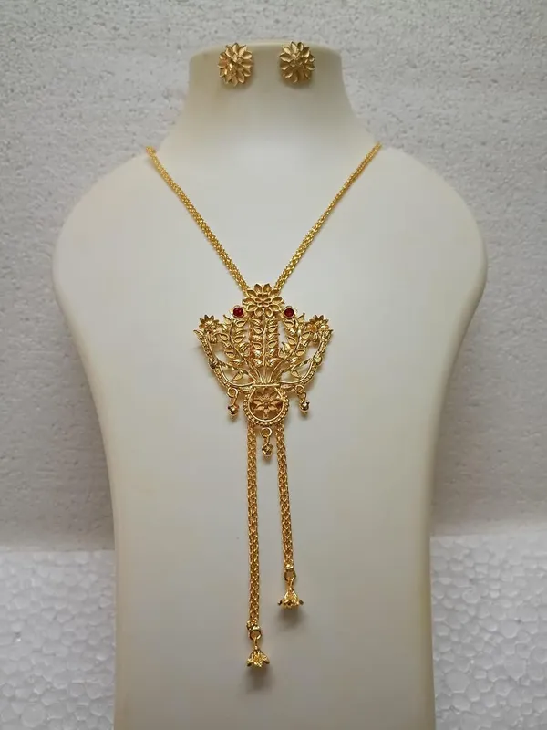 Purabi_Jewels_Premium_Gold_Plated_Tie_Style_Long_Chain_Necklace_Jewellery_Set_with_Earrings_|_Trendy_Drop_Lariat_Tie_Haar_for_Women_&_Girls_|_Traditional,_Party_&_Wedding_Wear