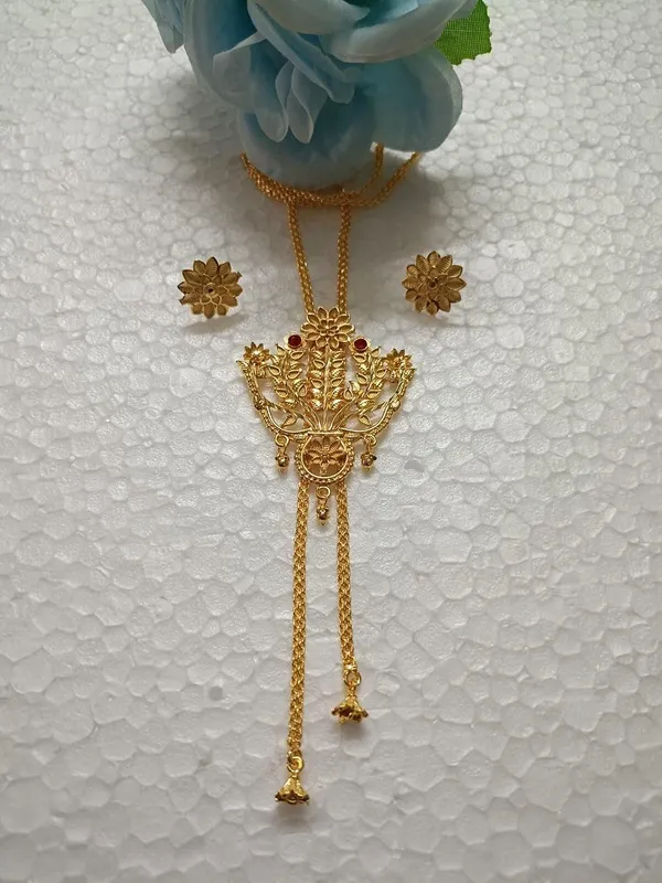 Purabi_Jewels_Premium_Gold_Plated_Tie_Style_Long_Chain_Necklace_Jewellery_Set_with_Earrings_|_Trendy_Drop_Lariat_Tie_Haar_for_Women_&_Girls_|_Traditional,_Party_&_Wedding_Wear