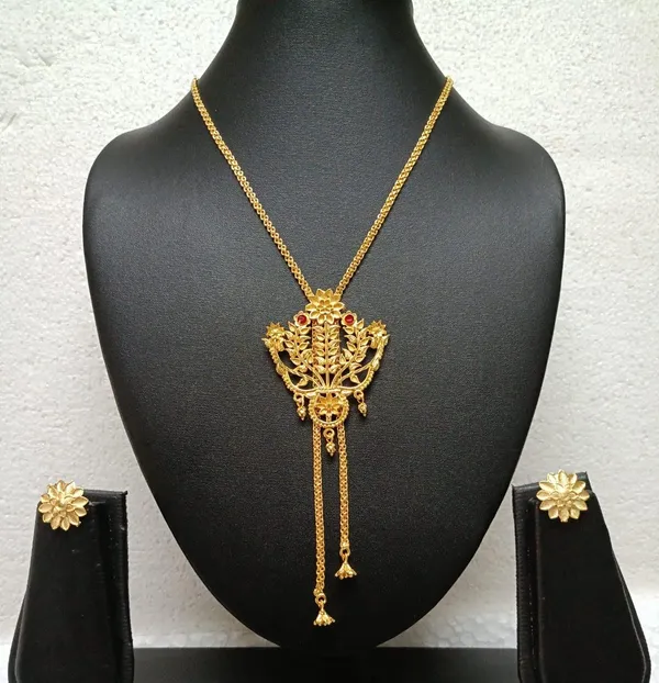 Purabi_Jewels_Premium_Gold_Plated_Tie_Style_Long_Chain_Necklace_Jewellery_Set_with_Earrings_|_Trendy_Drop_Lariat_Tie_Haar_for_Women_&_Girls_|_Traditional,_Party_&_Wedding_Wear