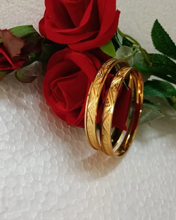 Purabi_Jewels_Gold_Plated_Stainless_Steel_Bangles_for_Women_Engraved_Design,_Bridal_Wear,_Set_of_2,_Stainless_Steel,_Gold_Plated