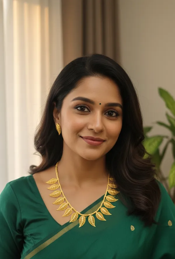 Brass_Gold-Plated_Mango_Chick_Design_Earring_&_Trending_Necklace_Set_For_Women_&_Girls