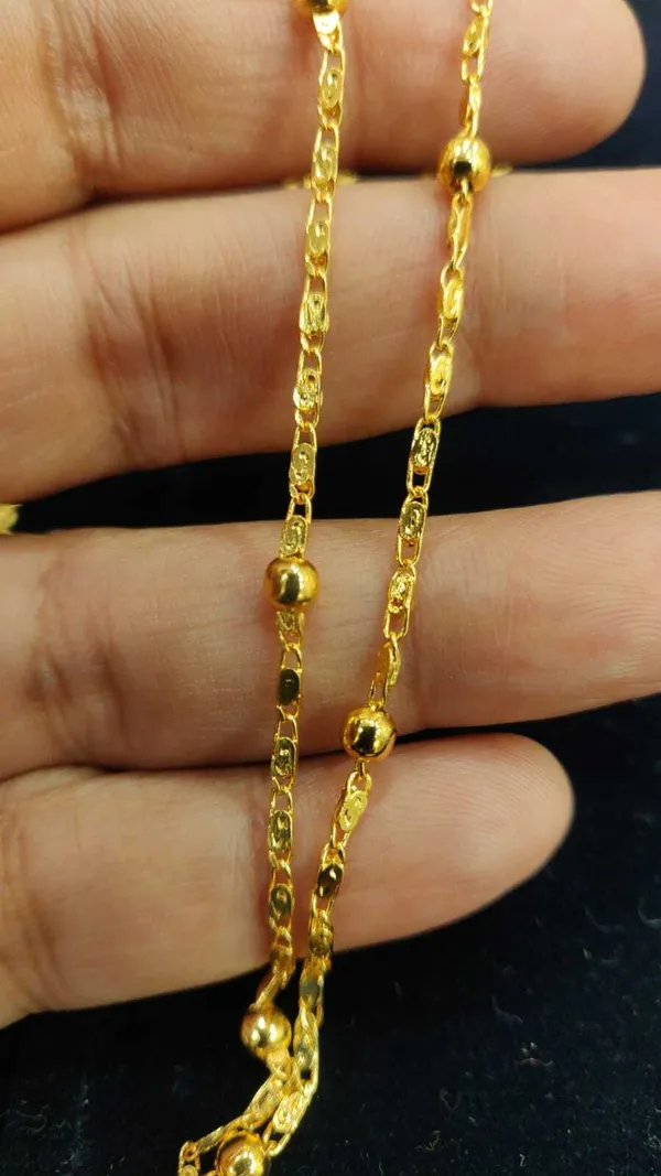 Gold_&_Bronze_Brass_Gold-Plated_Chain_For_Unisex