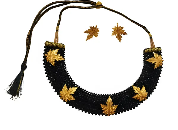 Black_Crystal_Gold-Plated_Earring_&_Necklace_Set_For_Women_&_Girls