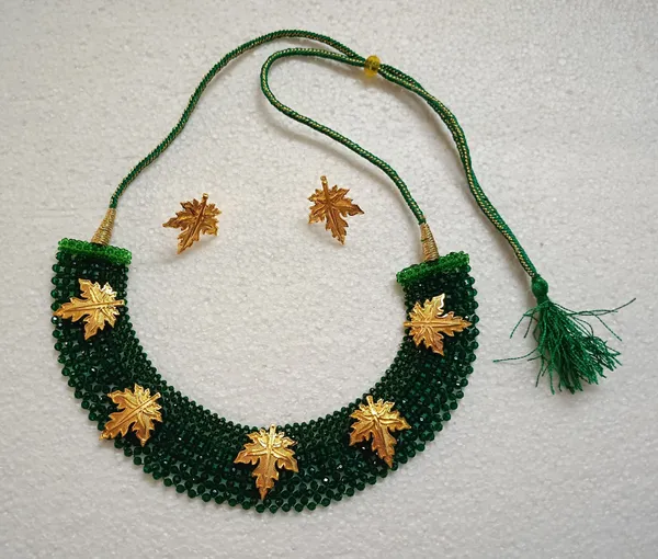 Green_Crystal_Gold-Plated_Earring_&_Necklace_Set_For_Women_&_Girls