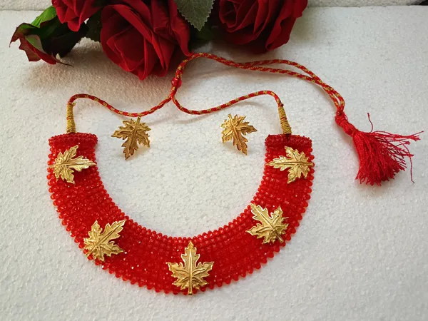 Red_Crystal_Gold-Plated_Trending_Earring_&_Necklace_Set_For_Women_&_Girls