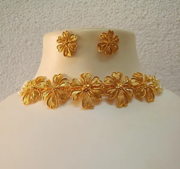 Gold_Copper_Gold-Plated_Earring_&_Necklace_Set_For_Women_&_Girls