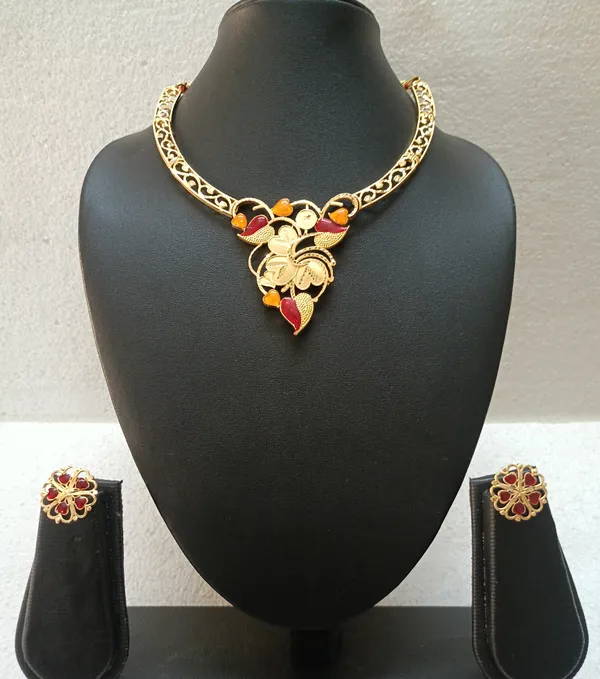 Handcrafted_Gold_Plated_Meenakari_Multicolour_Hasli_Necklace_Set_by_Purabi_Jewels_|_Trendy_Boho_Ethnic_Jewelry_for_Women_&_Girls