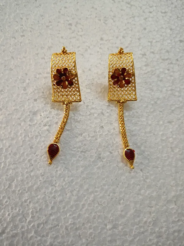 Gold_Brass_Gold-Plated_Earring_&_Necklace_Set_For_Women_&_Girls