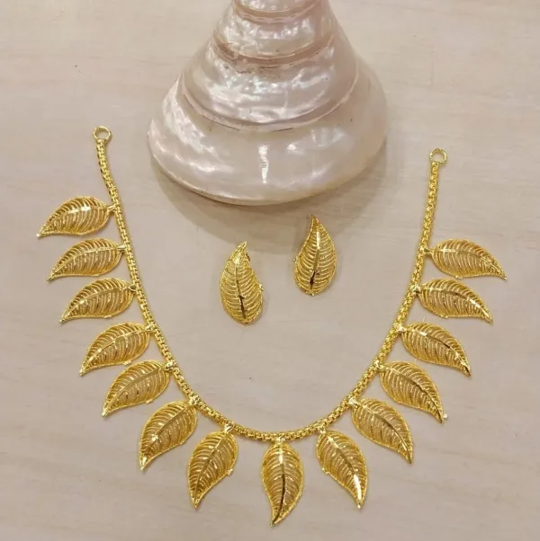 Brass_Gold-Plated_Mango_Chick_Design_Earring_&_Trending_Necklace_Set_For_Women_&_Girls