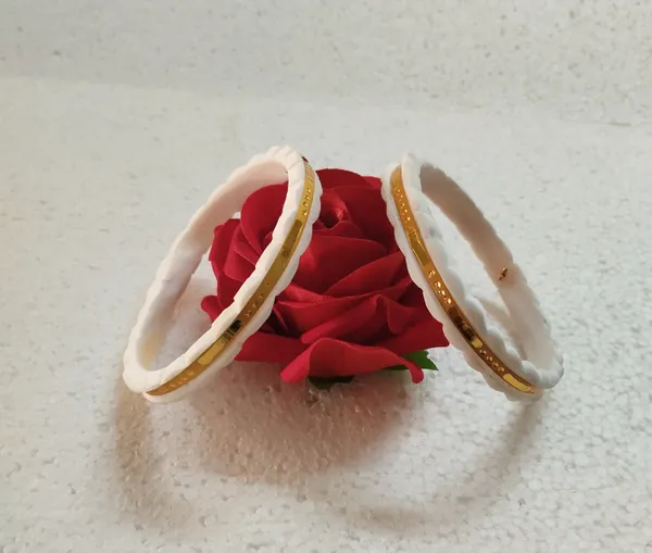 Purabi_Jewels_Original_Shakha_Badhano_Bandhani_with_Gold_Plating_for_Women_Yellow_Gold_Pola_Bangles/Gold_Handmade_Chudi/Wedding_Chooda_for_Women_(Set_of_2pcs,_6mm_Broad)_-_White