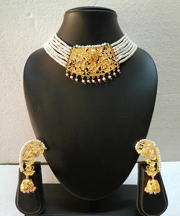 Purabi_Jewels_Gold_Plated_Brass_Pearl_Moti_Work_Kanphool_Kanpasa_Earring_&_Necklace_Set_For_Women_&_Girls