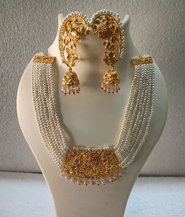 Gold_Brass_Gold-Plated_Kanbala_Kanphool_Jewllery_Set_Earring_&_Necklace_Set_For_Women_&_Girls