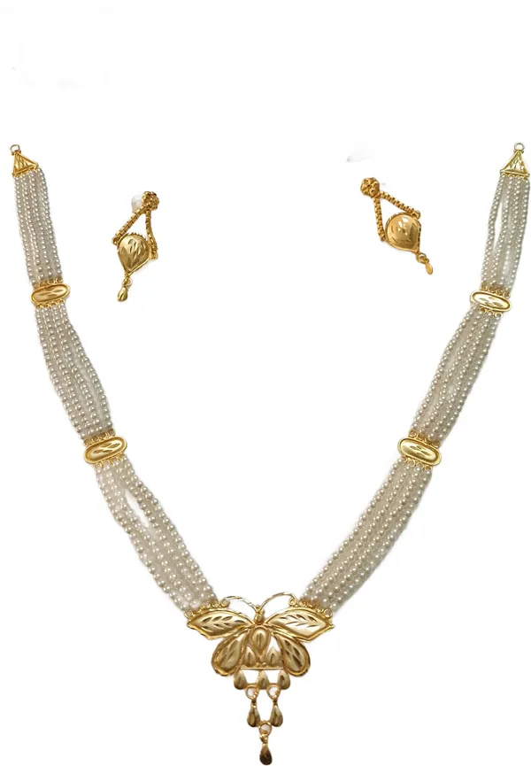 Purabi_Jewels_Gold_Plated_Butterfly_Design_Pearl_Moti_Long_Jewellery_Necklace_Set_for_Women_and_Girls