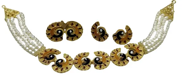 Multicolor_&_Gold_Brass_Gold-Plated_Earring_&_Necklace_Set_For_Women_&_Girls