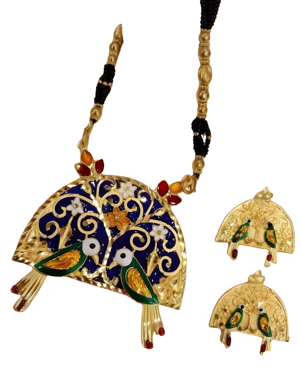 Purabi_Jewels_Gold_Plated_Meena_Multicolour_Bird_Designer_Pendant_with_Beads_Necklace_Jewellery_Set_for_Women_and_Girls