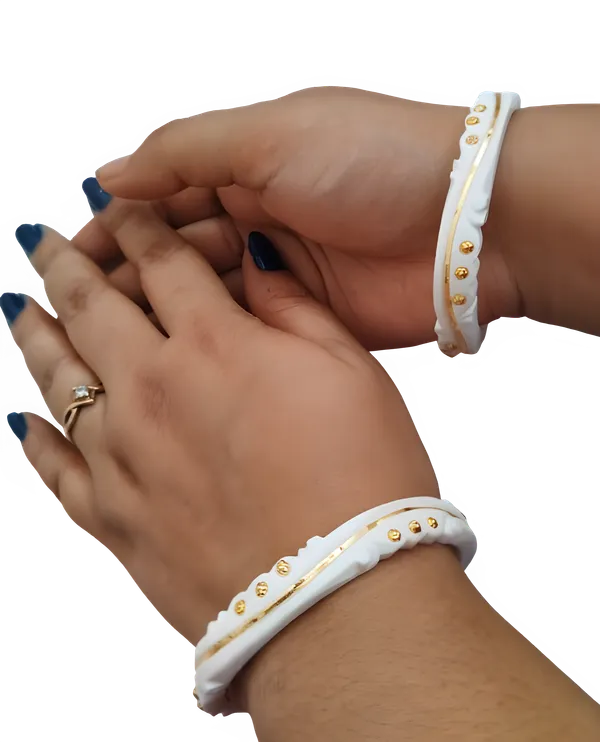 Purabi_Jewels_Gold_Plated_Original_Shakha_Bandhano_Trendy_Latest_Wave_Design_New_Arrival_Women's_Traditional_Bengali_Shakha_Bangles_Set_White,_Wedding_Jewellery_for_Married_Women
