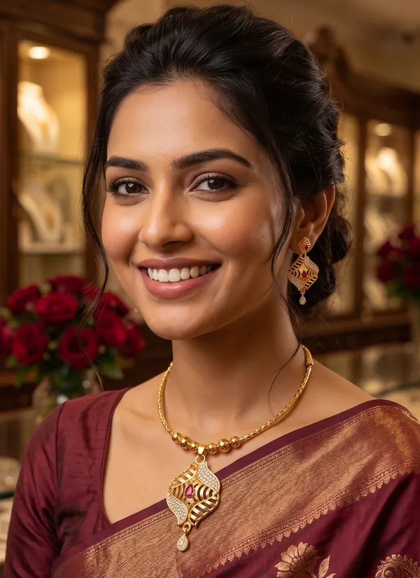 Purabi_Jewels_Traditional_Gold_Plated_American_Diamond_Hasli_Choker_Necklace_Set_With_Earrings_For_Women_Barfi_Design_Ethnic_Cz_Bridal_Jewellery_Set_For_Weddings_Festive_Party_Wear