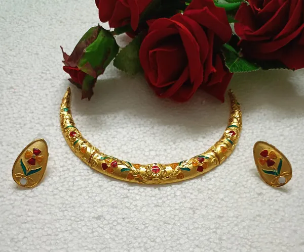 Purabi_Jewels_Handcrafted_Gold_Plated_Meenakari_Multicolour_Hasli_Necklace_Set_by_Purabi_Jewels_|_Trendy_Boho_Ethnic_Jewelry_for_Women_&_Girls