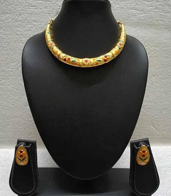 Purabi_Jewels_Handcrafted_Gold_Plated_Meenakari_Multicolour_Hasli_Necklace_Set_by_Purabi_Jewels_|_Trendy_Boho_Ethnic_Jewelry_for_Women_&_Girls