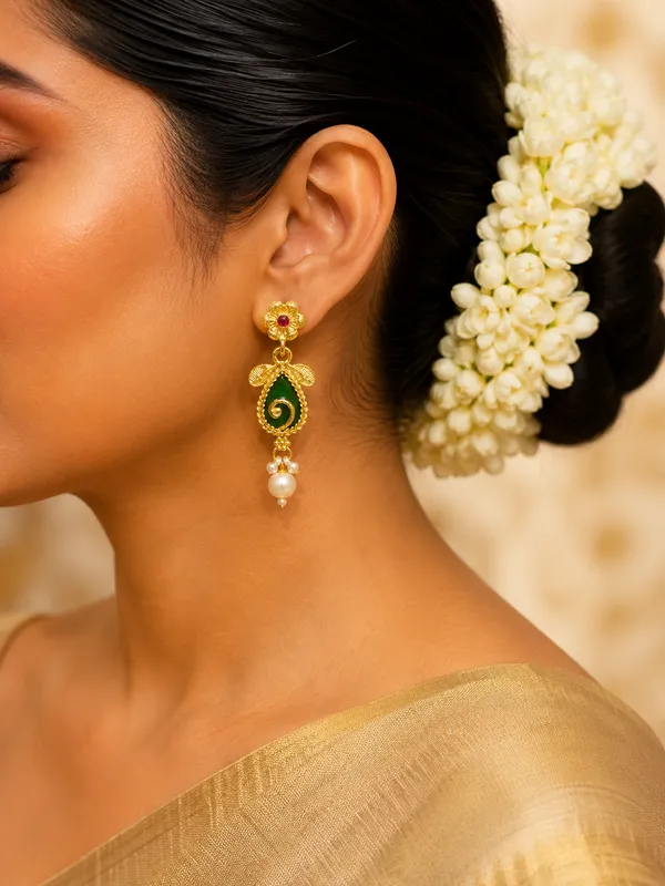 Annapurna_Green_Ruby_Heritage_Long_Mala_Set_–_18K_Gold_Plated