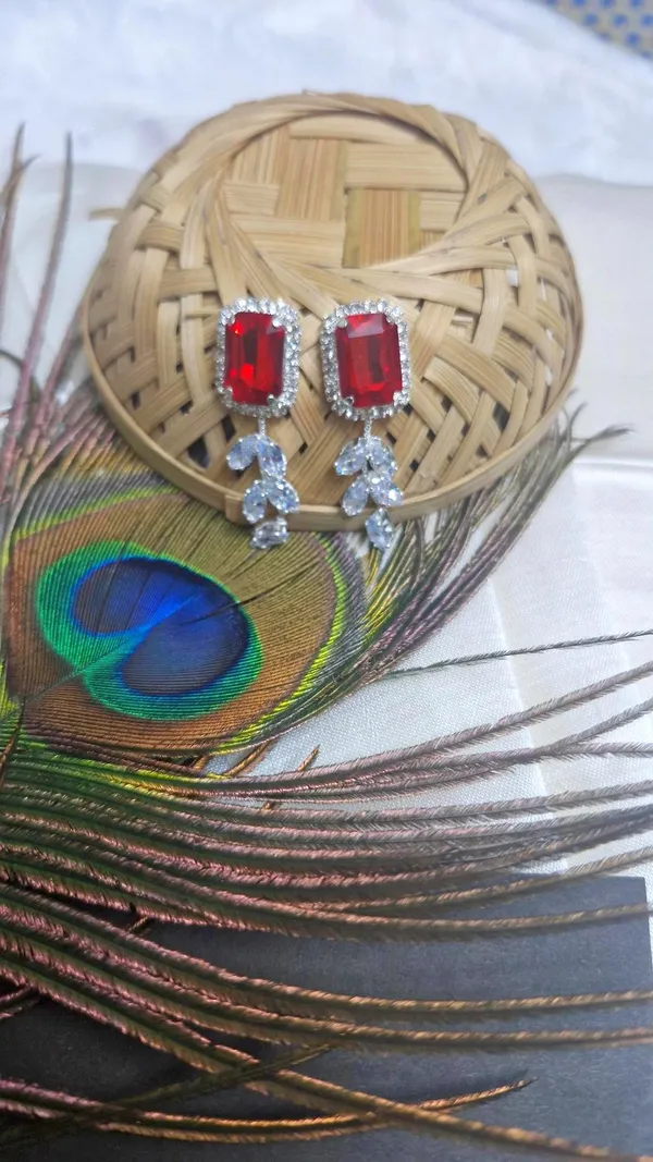 Silver_Plated_Red_American_Diamond_Set_With_Earrings_For_Women