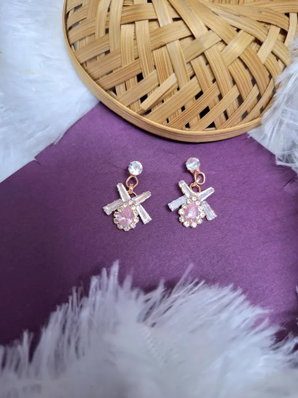 Pink_Crystal_And_American_Diamond_Set_With_Earrings_For_Women