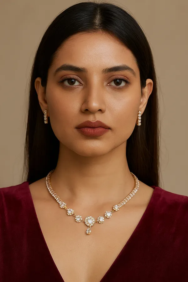 Rose_Gold_Crystal_Diamond_Set_With_Earrings_For_Women