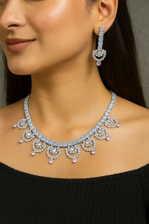 Light_Pink_American_Diamond_Set_With_Earrings_For_Women