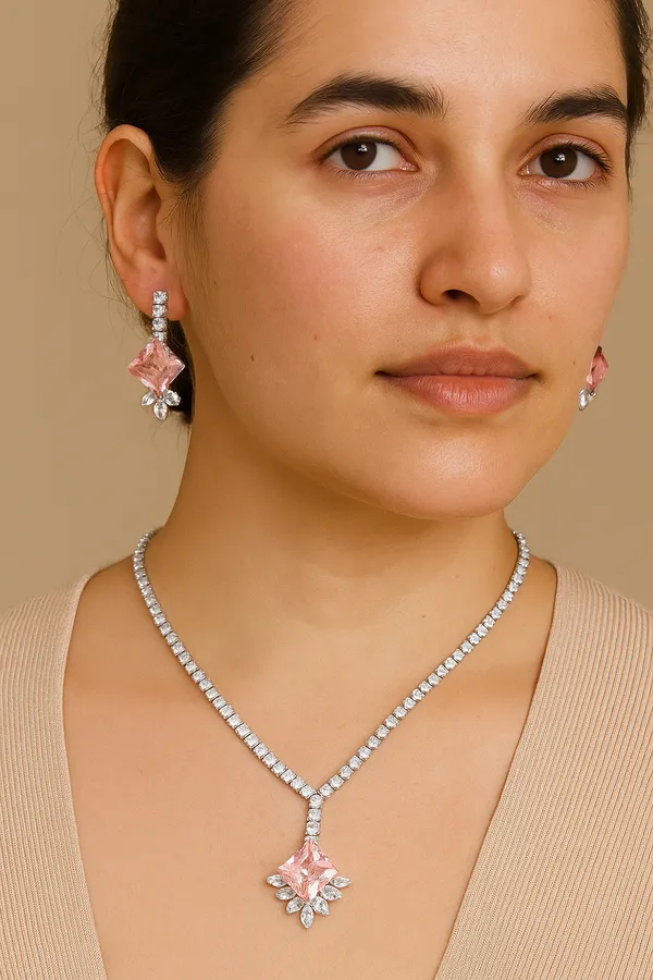 Pink_American_Diamond_Set_With_Earrings_For_Women