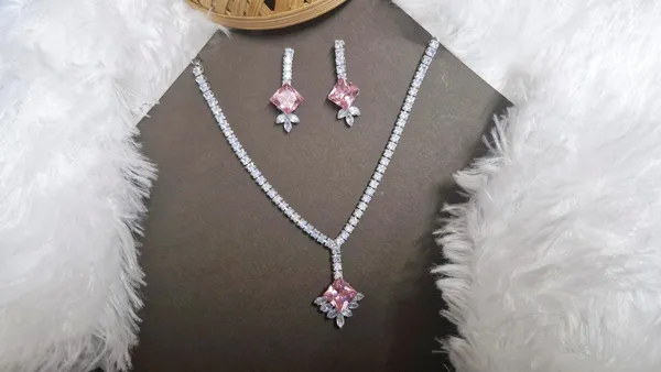 Pink_American_Diamond_Set_With_Earrings_For_Women
