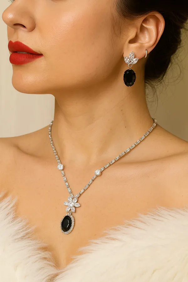 Black_American_Diamond_Set_With_Crystal_And_Earrings_For_Women